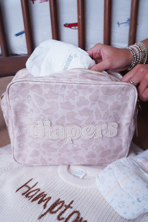 KenzKustomz Diapers XL Clear Coat Travel Bag 11x5x8 inches
