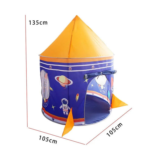 Kids tent playhouse with ocean ball pool, portable baby toy for fun and imaginative play. Angle 13 view.