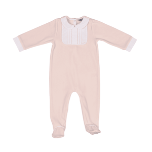 BELLA | Girls Pink Velour All-in-One