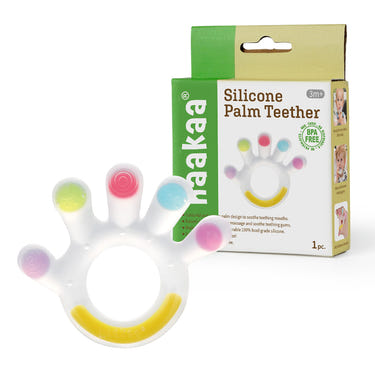 Haakaa Silicone Palm Teether 1 PK - Safe, soft, and colorful baby teether for soothing gums and promoting healthy development.