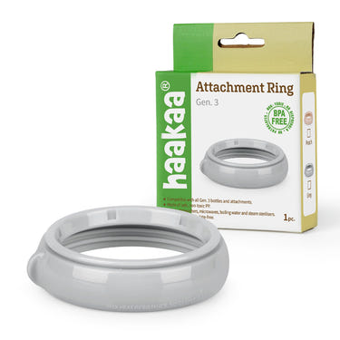 Haakaa Gen 3 Bottle Nipple Ring for manual breast pumps, enhancing feeding experience for babies.