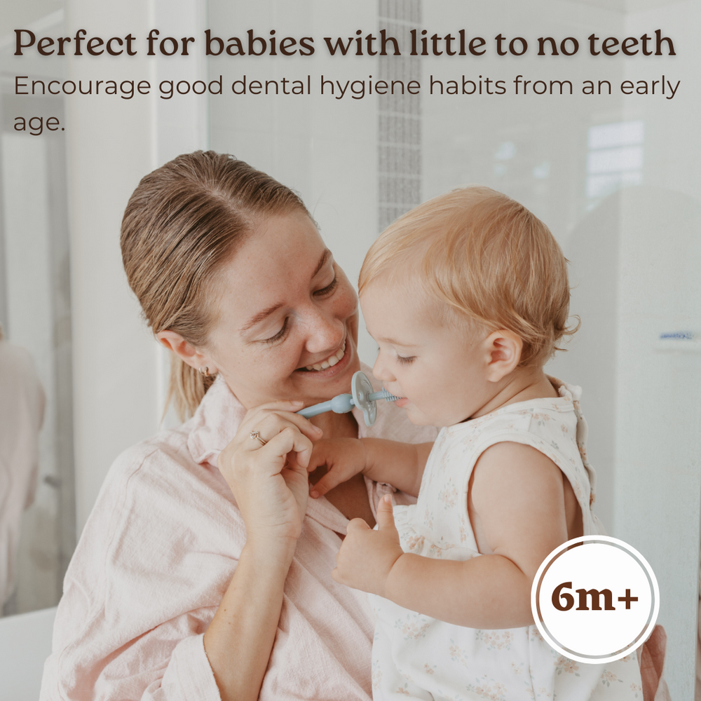 Haakaa 360° Silicone Toothbrush for babies - safe oral care tool for infants.