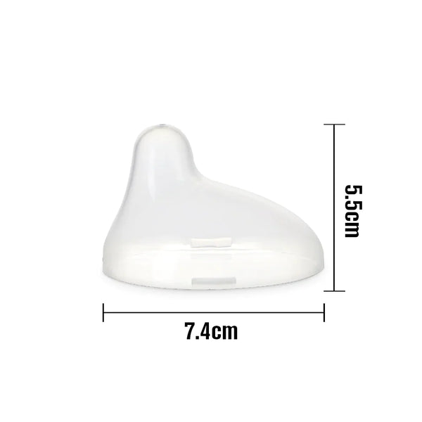 Haakaa Gen. 3 Orthodontic Nipple Replacement Cap for baby bottles, angle 4 view, essential bottle accessory.
