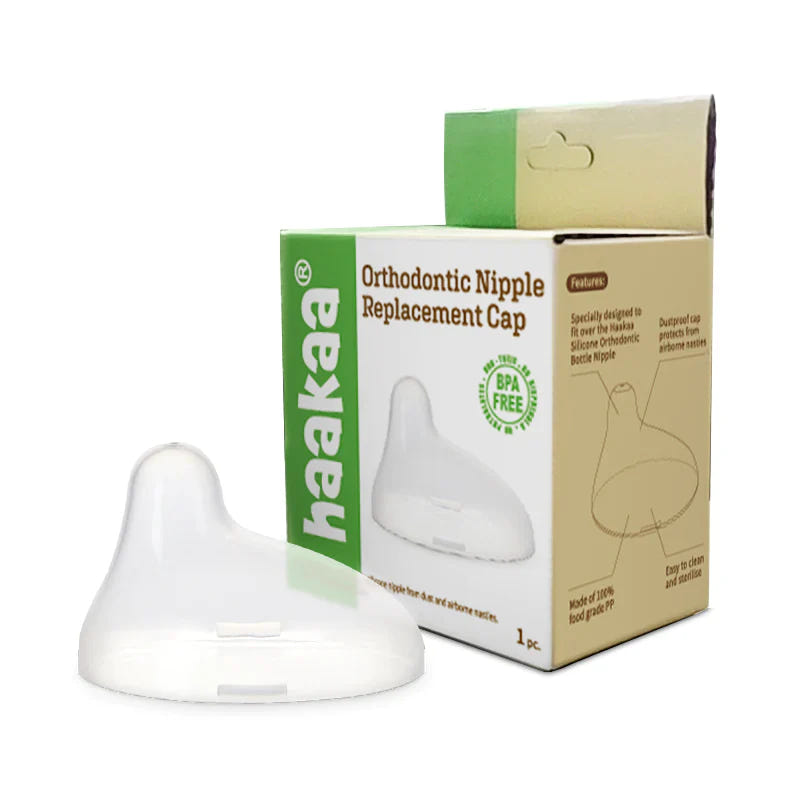 Haakaa Gen. 3 Orthodontic Nipple Replacement Cap for baby bottles, 1 pack, essential bottle accessory.