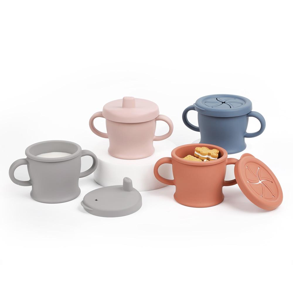 Haakaa Silicone Sip-N-Snack Cup 8 oz - versatile baby bottle for easy sipping and snacking.