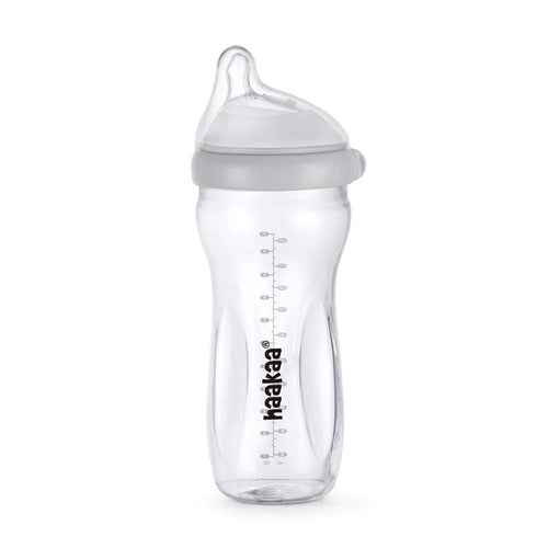 Haakaa Generation 3 Glass Baby Bottle 10 oz/300 ml - safe, durable, and eco-friendly baby feeding solution.