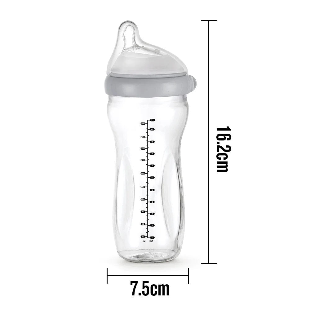 Haakaa Generation 3 Glass Baby Bottle 10 oz/300 ml - safe, durable, and eco-friendly baby feeding solution.