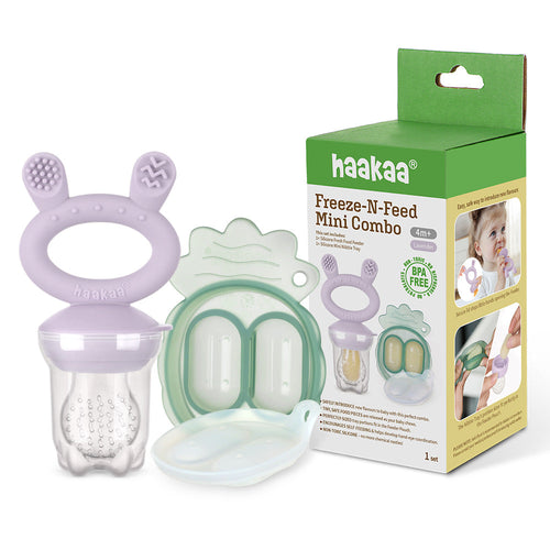 Haakaa Freeze-N-Feed Mini Combo for baby feeding, showcasing utensils at angle 14.