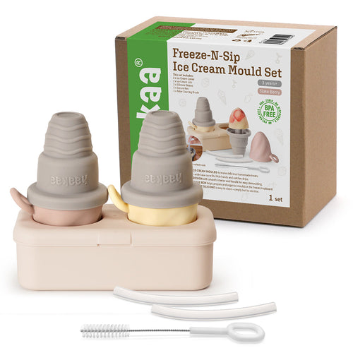 Haakaa Freeze-N-Sip Ice Cream Mould Set for babies, perfect for fun and easy feeding.