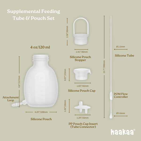 Haakaa Supplemental Feeding Tube & Pouch Set