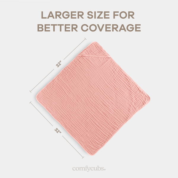 Baby Hooded Towels in Bold Blush