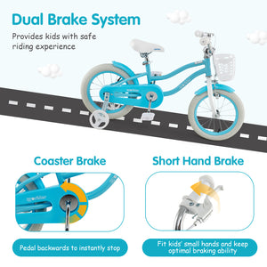 14/16/18 Inch Kids Bike with dual brakes, adjustable seat, perfect for young riders in toys & hobbies category.