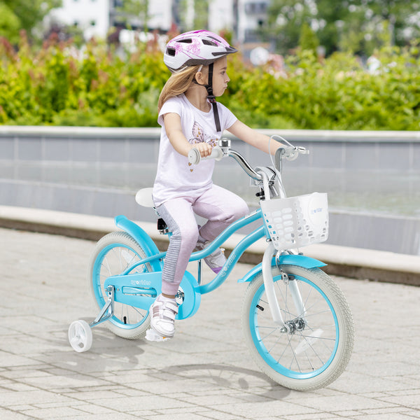 14/16/18 Inch Kids Bike with dual brakes, adjustable seat, perfect for young riders in the Toys & Hobbies category.