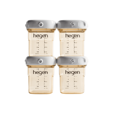 Hegen PCTO™ 150ml Breast Milk Storage Containers, 4-Pack, durable PPSU for safe milk storage.