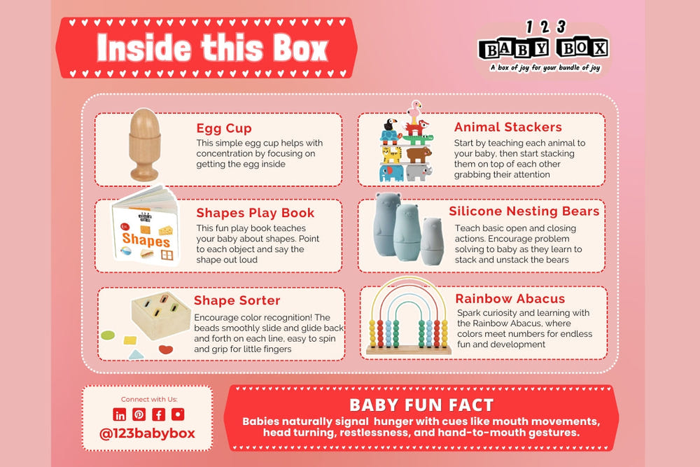 Montessori Educational Box for babies 9-10 months, designed for feeding and nursing development.