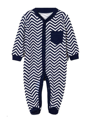 Navy boys bodysuit featuring a cute fox design, perfect for stylish baby outfits.