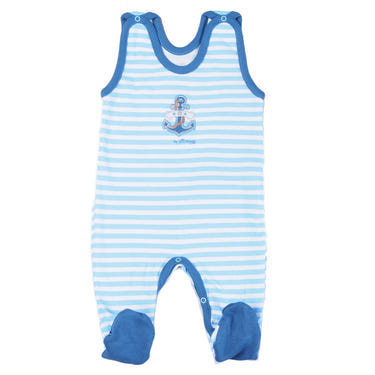 Boys sleeveless bodysuit with anchor design, footed style, perfect for comfort and style in baby clothing.