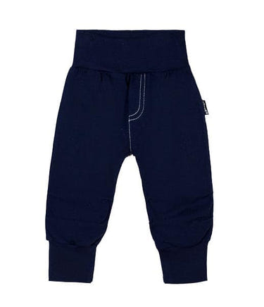 Navy blue boys' pants with anchor design, perfect for stylish and comfortable wear.
