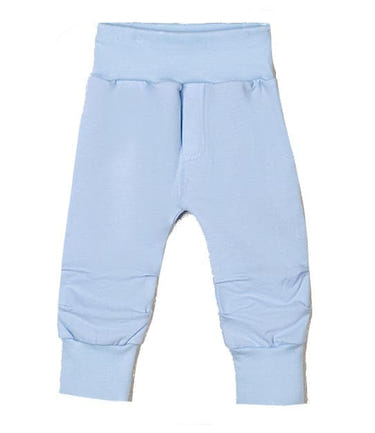 Light blue boys' pants featuring a fun crab design, perfect for stylish and comfortable playtime.