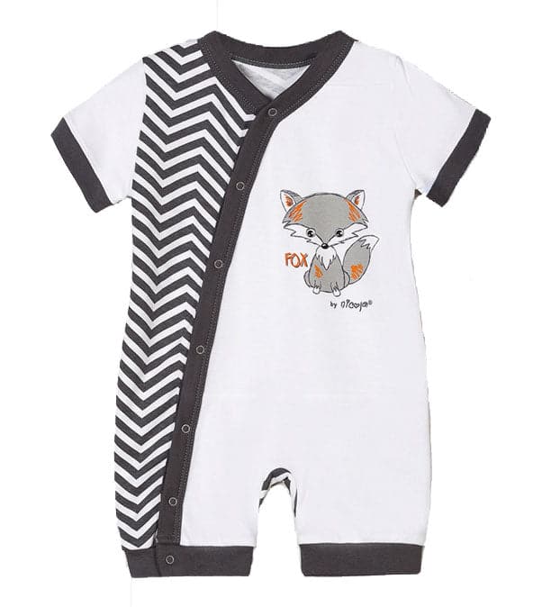 Boys Romper featuring a cute fox design, perfect for stylish and playful infants.