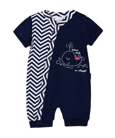 Boys Whale Romper - Cute and comfy baby outfit for little ones, perfect for playtime and everyday wear.