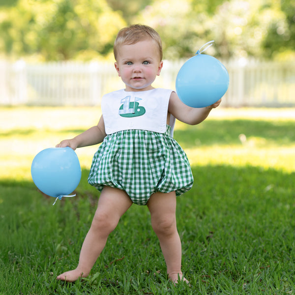 Hole-In-One First Birthday Boys Reversible Golf Bubble - MOOGCO Baby