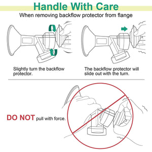 Maymom Backflow Protector for Spectra S1, S2, S9 (to use with medela flanges)