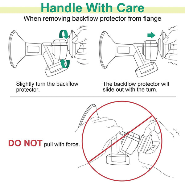 Maymom Backflow Protector for Spectra S1, S2, S9 (to use with medela flanges)