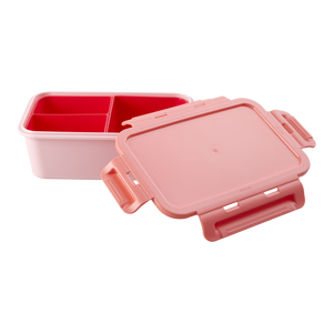 Large Square Lunchbox with 3 Inserts - Pink Print