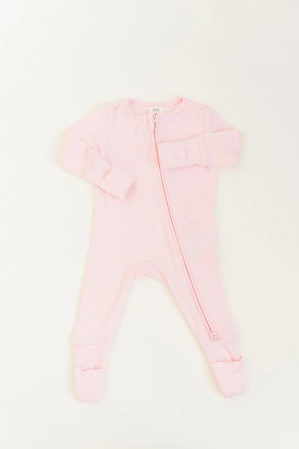 Bamboo Baby Clothes - Convertible Jumpsuit 0-3 Months - Baby Pink - MOOGCO Baby