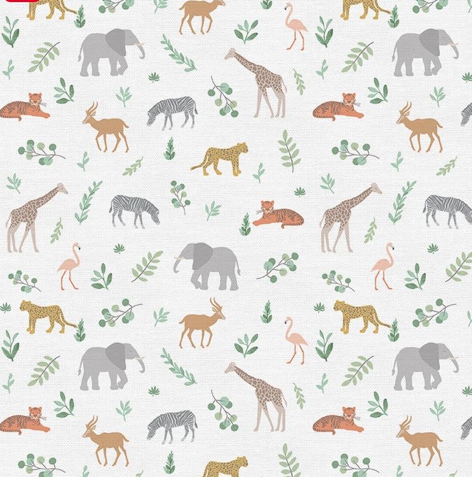 Baby Animals Cotton Burp Cloth Set of 2 in Mint Green - Soft, absorbent, and perfect for feeding time.