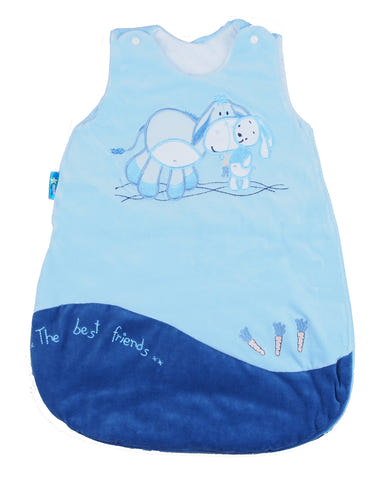 Baby Sleeping Sack in Blue - Cozy wearable blanket for infants, ensuring safe and comfortable sleep.
