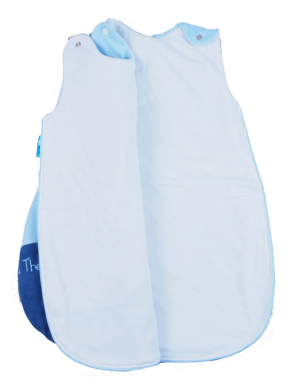 Baby Sleeping Sack in Blue - Cozy wearable blanket for infants, ensuring safe and comfortable sleep.