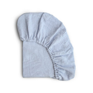 Mushie Mini Muslin Crib Sheet 100% Cotton Breathable