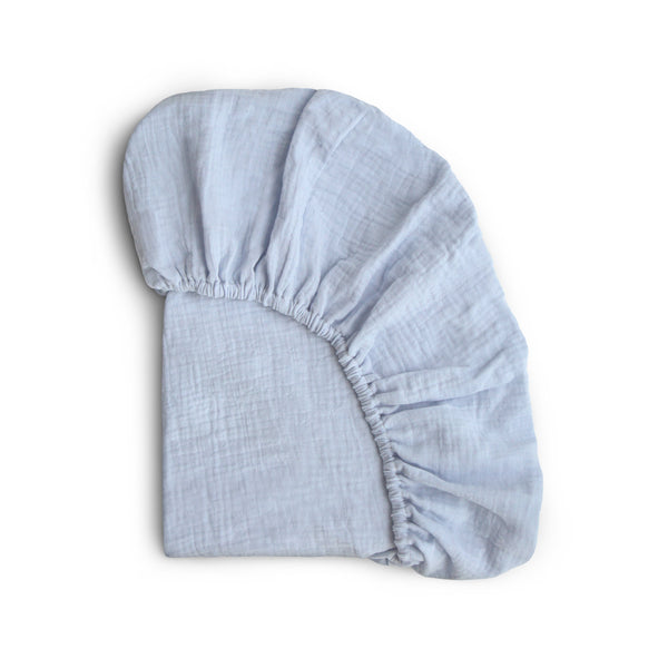 Mushie Mini Muslin Crib Sheet 100% Cotton Breathable
