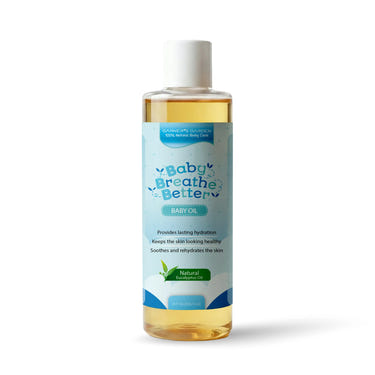 Breathe Better Baby Oil for soothing respiratory relief in infants, promoting healthy breathing and comfort.
