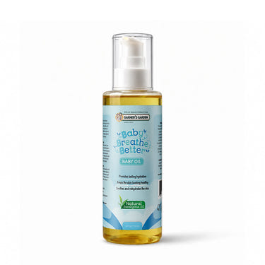 Garner's Garden Breathe Better Baby Oil eucalyptus relief for congestion