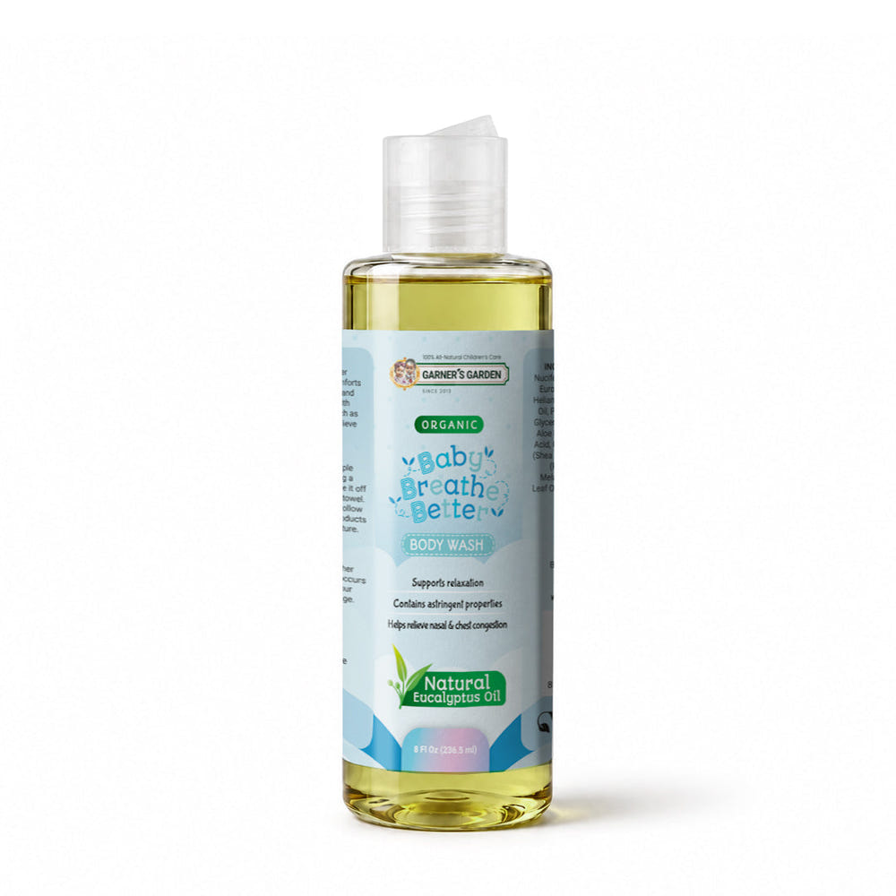 Garner's Garden Breathe Better Baby Wash eucalyptus oil for congestion