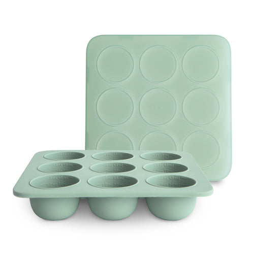 Baby food freezer tray for easy storage and on-the-go meal prep for infants.