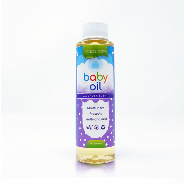 Moisturizing baby oil in a bottle, perfect for gentle skincare for your little one.