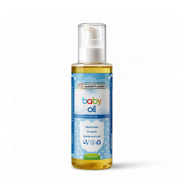 Garner's Garden Moisturizing Baby Oil 4 oz 8 oz Unscented Lavender
