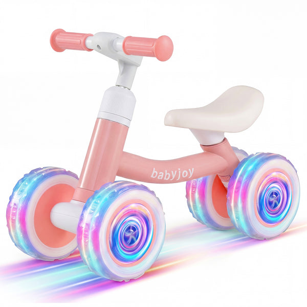 Baby Balance Bike with Adjustable Handlebar and Seat with Lighting Wheels