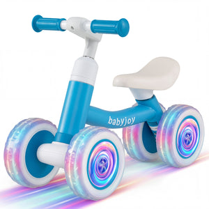 Baby Balance Bike with Adjustable Handlebar and Seat with Lighting Wheels