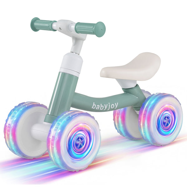 Baby Balance Bike with Adjustable Handlebar and Seat with Lighting Wheels