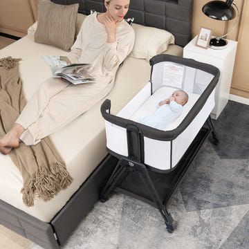 Portable Bedside Sleeper for Baby with 7 Adjustable Heights