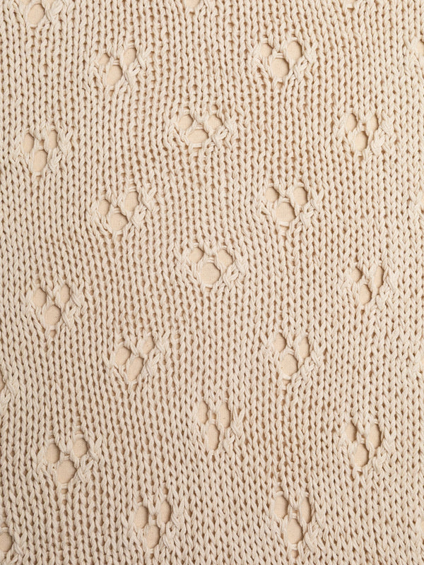 Baby Blanket Hand-Knitted Pointelle