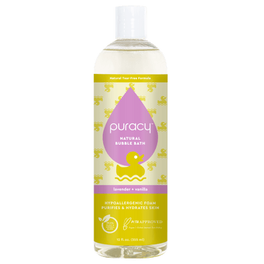 Hypoallergenic baby bubble bath for gentle cleansing and fun bath time. Safe for sensitive skin.