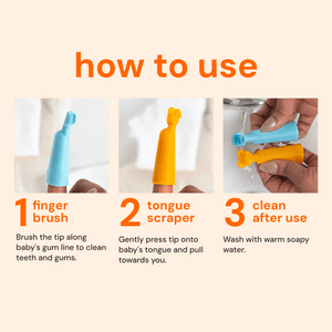 oogiebear baby finger brush & tongue scraper