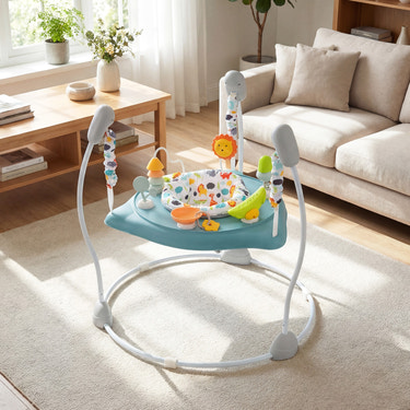 Baby Jump and Play Activity Center with Rotatable Seat and Interactive Toys