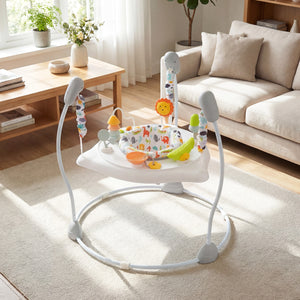 Baby Jump and Play Activity Center with Rotatable Seat and Interactive Toys
